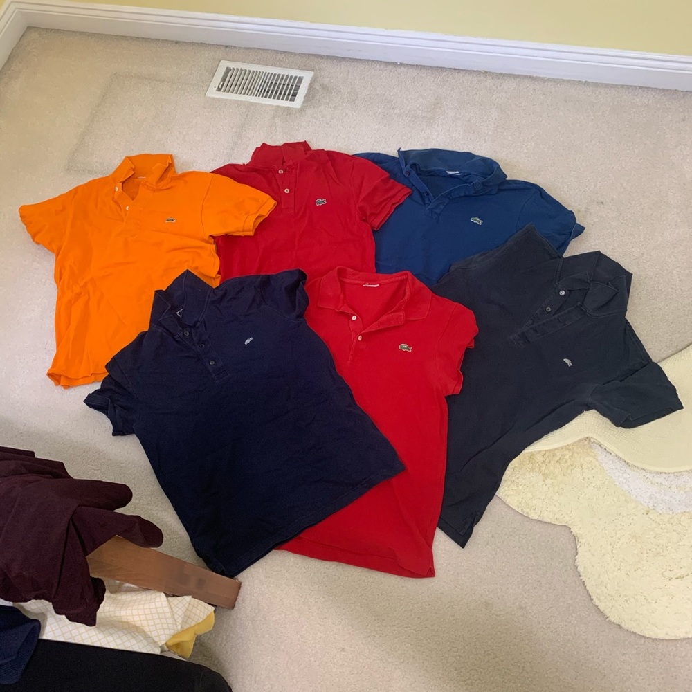 6 Lacoste Polos